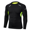 Camiseta masculina esportiva de compressão, secagem rápida, ideal para treino, academia e corrida.