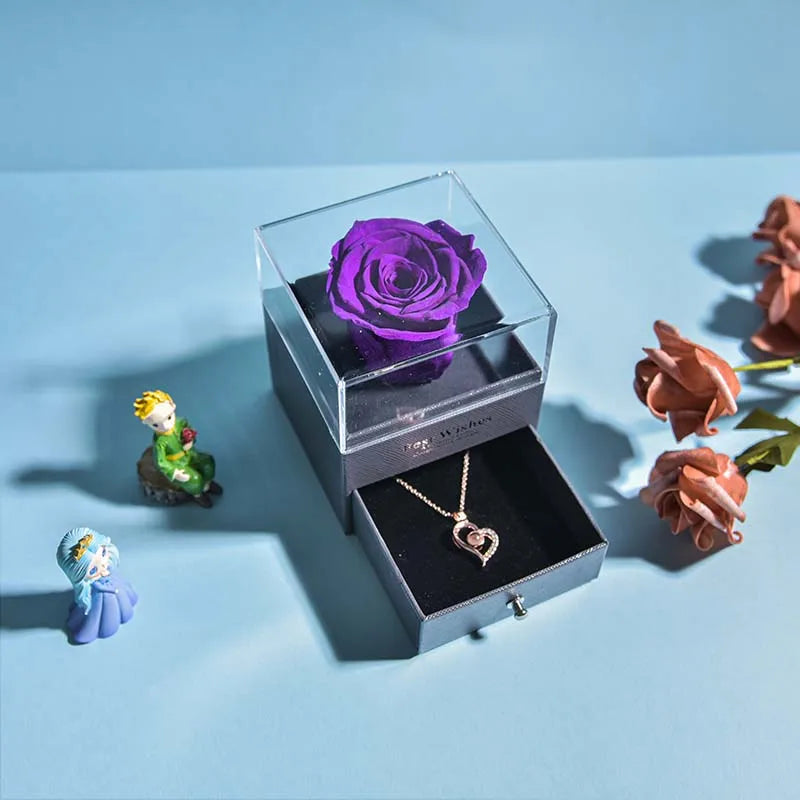 🌹 Caixa de Joias Eternal Rose — Onde o Amor se Torna Eterno