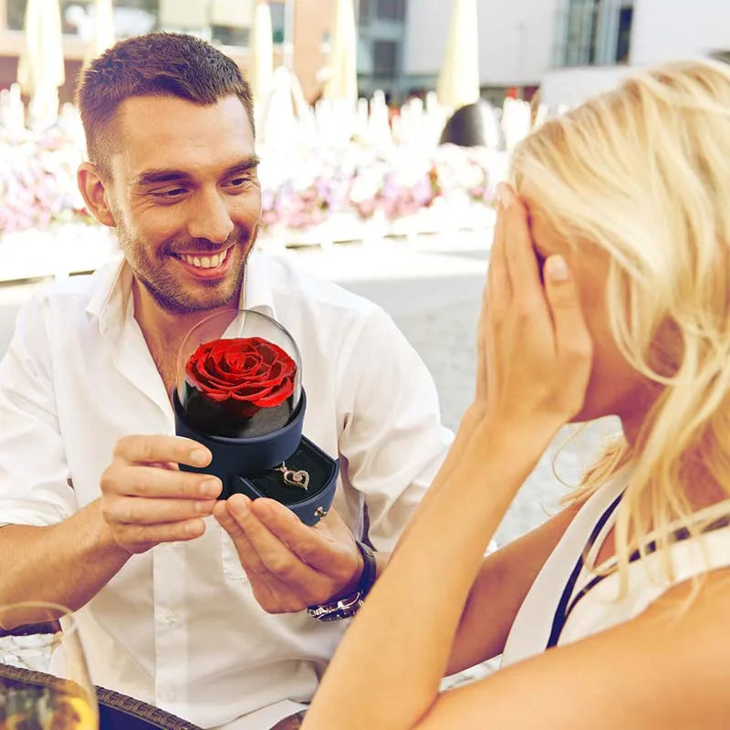 🌹 Caixa de Joias Eternal Rose — Onde o Amor se Torna Eterno