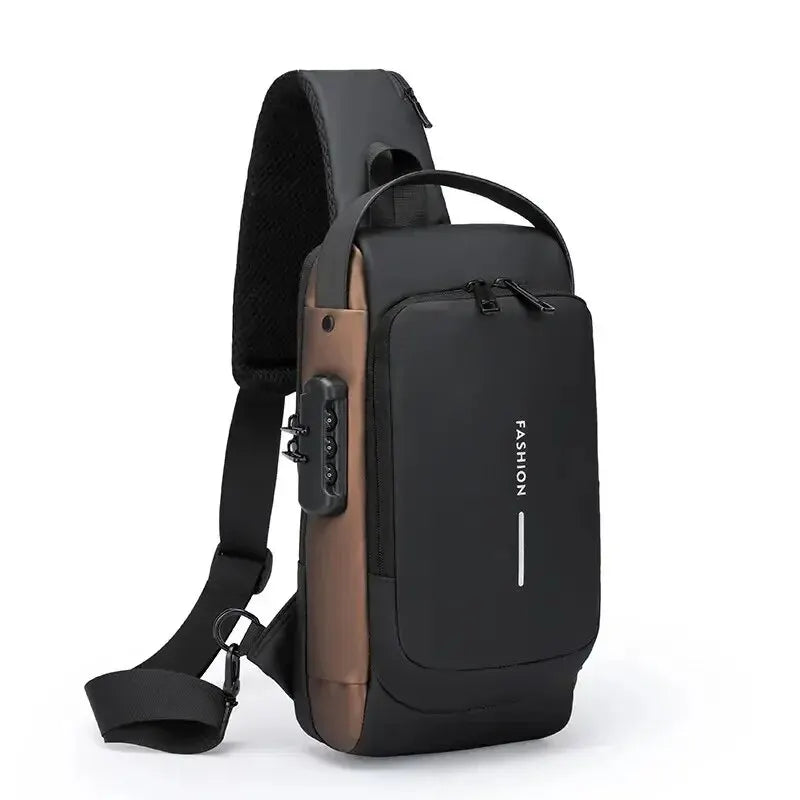 Descubra a Nova Era do Estilo e Segurança Masculina — Bolsa Transversal de Couro PU Antifurto, Clássica e Multifuncional