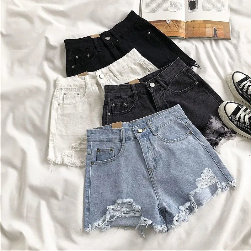 Short Jeans Coreano Feminino – Streetwear Y2K para Almas Inconformadas com o Comum