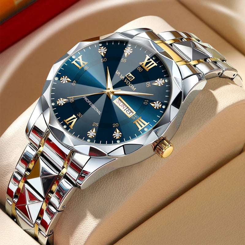 Relógio Masculino Water Diamond Luxury Night Glow