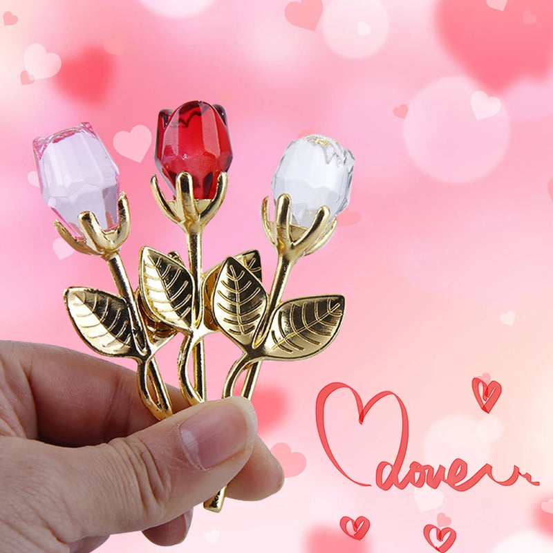 💫 Decoração de Mesa com Rosas de Cristal Douradas – Onde o Amor Encontra o Eterno