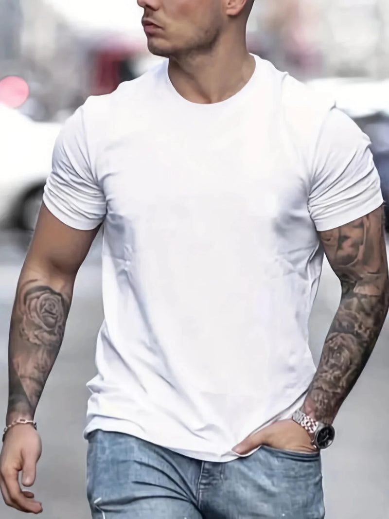 Camiseta masculina 100% algodão, com estampa criativa PARIS