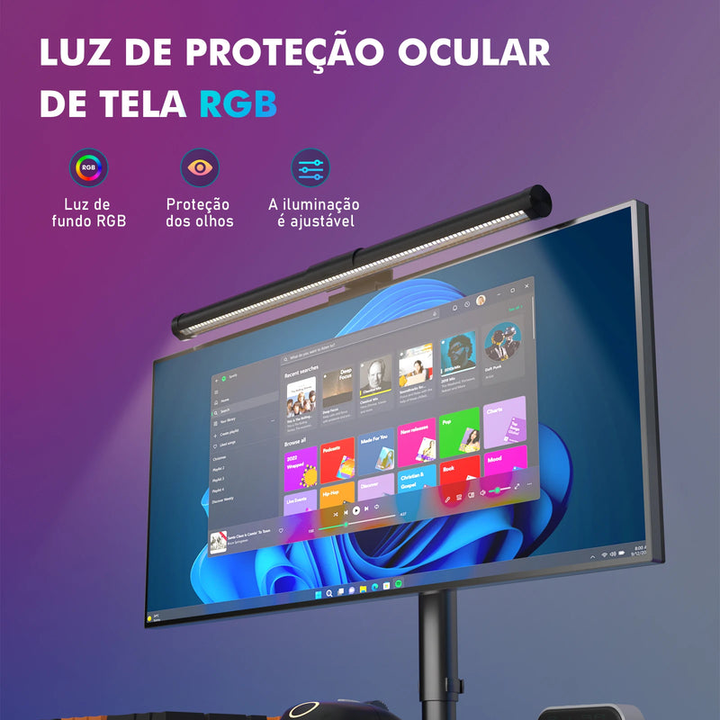 LUZ DE PROTEÇÃO OCULAR DE TELA RGB