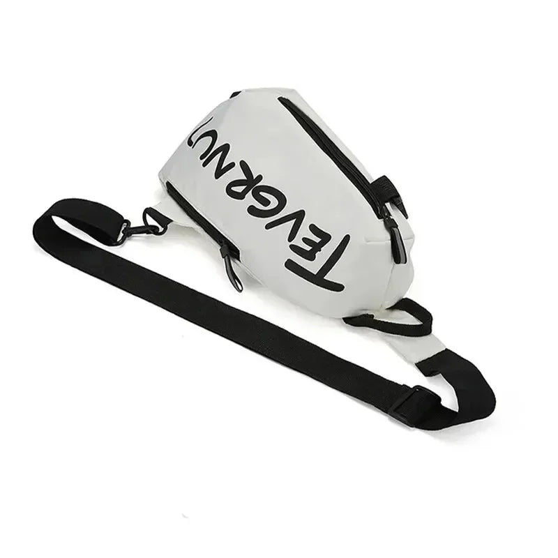 Bolsa de peito de nylon (unissex, moderna, funcional, para outono e inverno)
