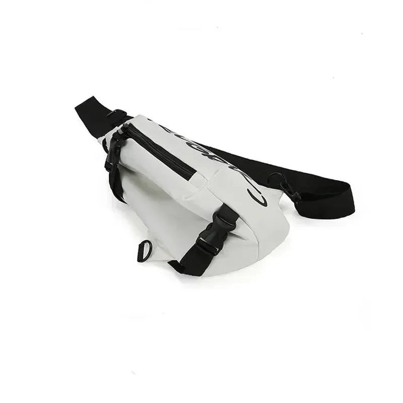 Bolsa de peito de nylon (unissex, moderna, funcional, para outono e inverno)