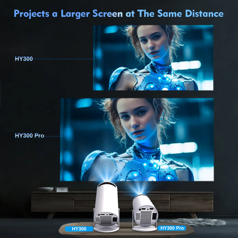 Projetor Magcubic HY300 Pro 4K Android 11 Dual Wifi6 260ANSI Allwinner H713 BT5.0 1080P 1280*720P Home Cinema Projetor para ambientes externos