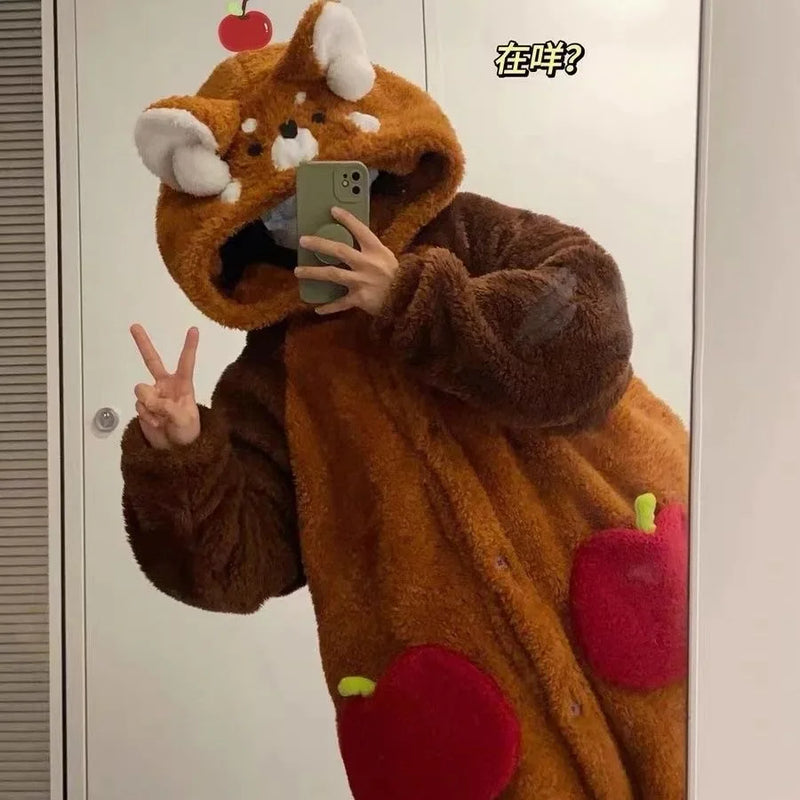 🐾 Fantasia Kigurumi Panda Vermelho – A Conexão que Sua Alma Sempre Buscou