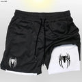 🕷️ 2099 Spider Sport Shorts 2 em 1 — Mais que um Short, Uma Armadura da Nova Era Masculina