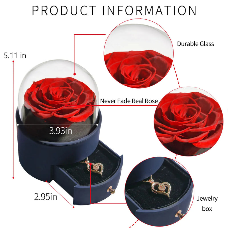 🌹 Caixa de Joias Eternal Rose — Onde o Amor se Torna Eterno