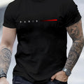 Camiseta masculina 100% algodão, com estampa criativa PARIS