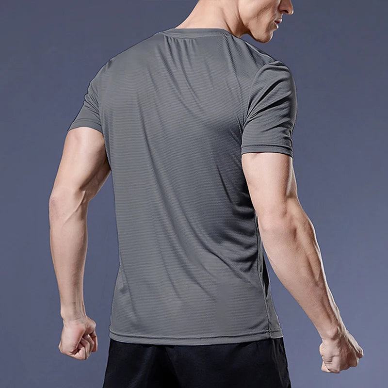 Camiseta Esportiva Masculina (corrida, futebol, compressão, secagem rápida, academia)