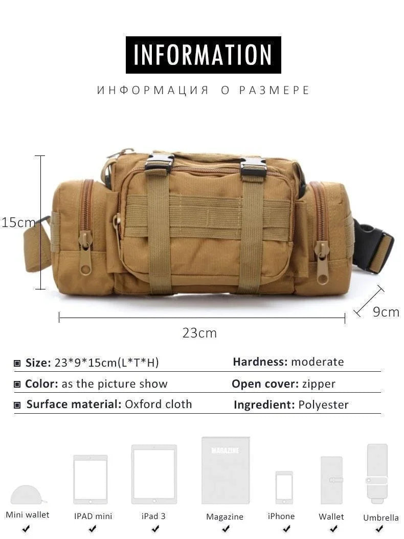 Mochila Tática Multifuncional 7 em 1 – A Escolha Perfeita para Aventuras ao Ar Livre