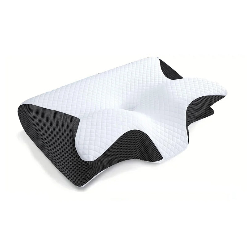 🦋 Travesseiro de Pescoço Ortopédico Butterfly Sleep com espuma viscoelástica de recuperação lenta