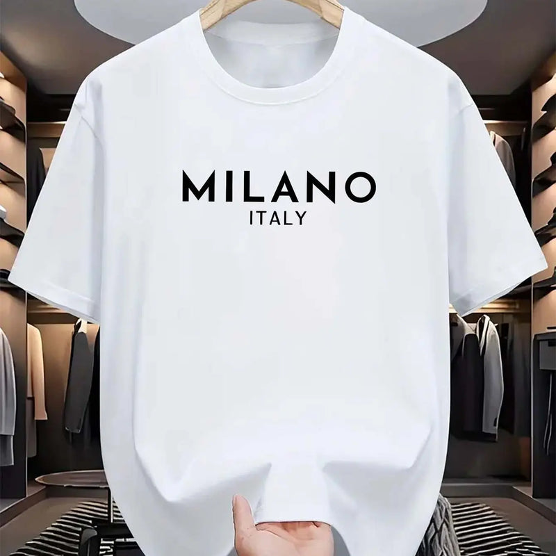 🌞 CAMISETA MASCULINA MILANO ITÁLIA — ESTILO QUE RESPIRA ALMA