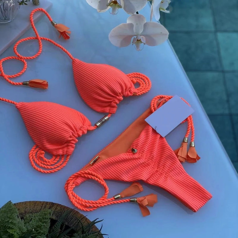🌊 Conjunto de Biquíni com Faixa Ajustável 2025 - Moda Praia Feminina de Verão | Sexy. Essencial. Libertador.