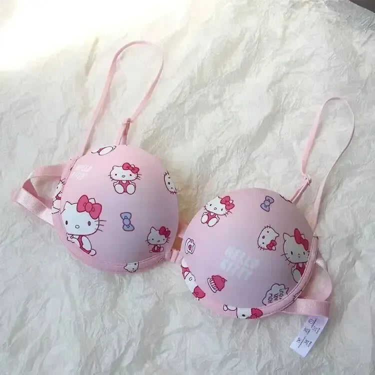 🌸 Conjunto de Sutiã Sanrio Hello Kitty – Sweet Underwear (fofo, sensual, push-up, presente para meninas) 🌸