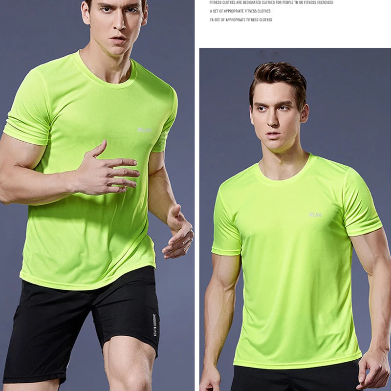 Camiseta Esportiva Masculina (corrida, futebol, compressão, secagem rápida, academia)