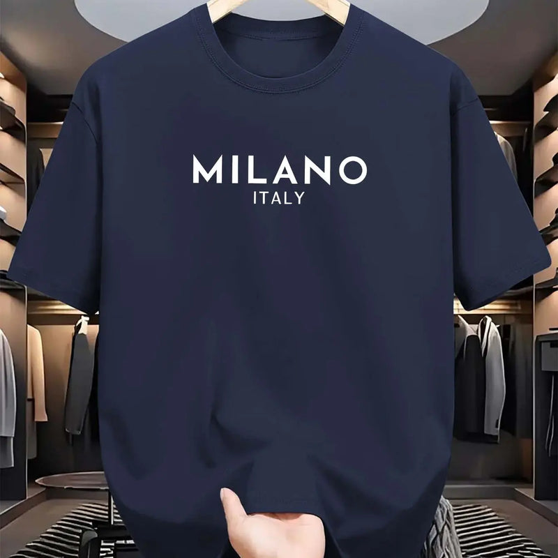 🌞 CAMISETA MASCULINA MILANO ITÁLIA — ESTILO QUE RESPIRA ALMA