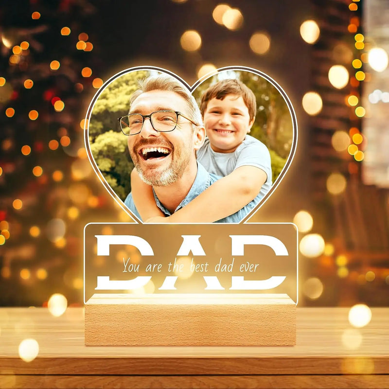 Placa de acrílico personalizada com luz noturna - O Presente que Encanta Corações.