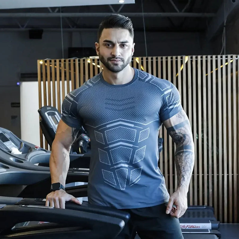 🚀 Camiseta Esportiva Masculina 2025 – Muito Além do Treino: Um Chamado à Sua Melhor Versão