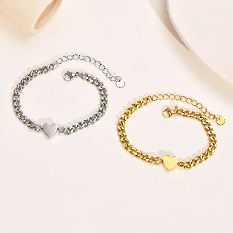 Pulseiras de Casal Vnox Love Heart – Um Símbolo Inquebrável de Amor e Conexão.