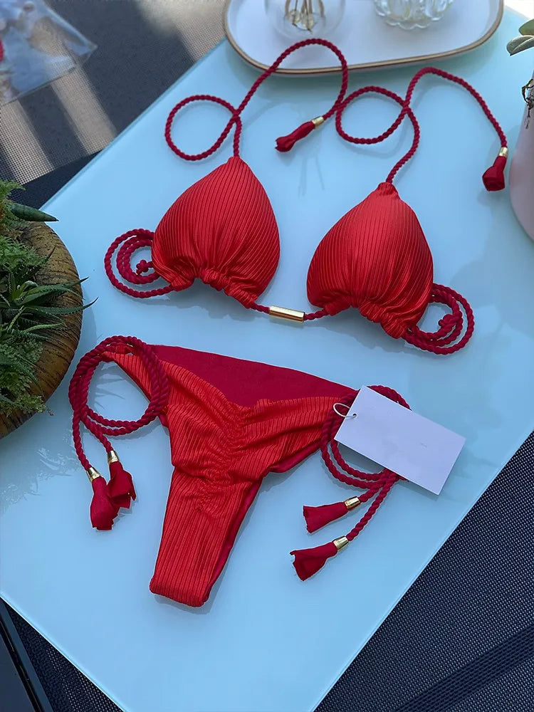 🌊 Conjunto de Biquíni com Faixa Ajustável 2025 - Moda Praia Feminina de Verão | Sexy. Essencial. Libertador.