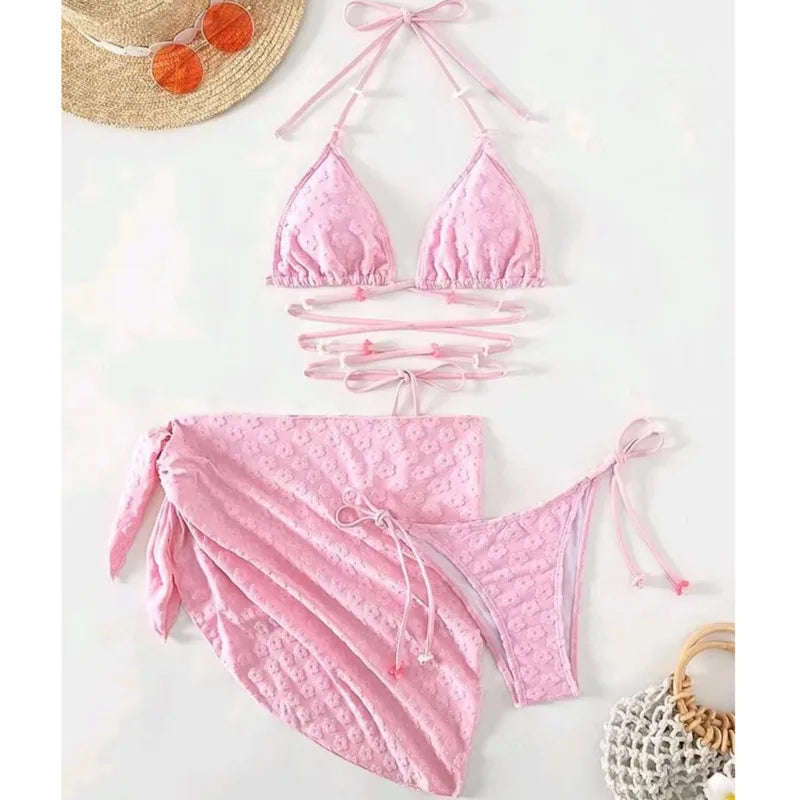 ✨ Biquíni Rosa Sensual – Porque sua alma também merece se bronzear.
