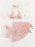 ✨ Liberte sua Deusa Interior com o Conjunto de Biquíni Rosa Micro Mini – 4 Peças de Pura Autenticidade ✨
