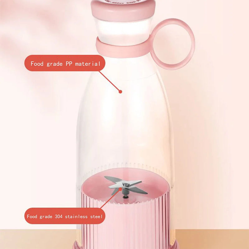 🍓 Mini Liquidificador Elétrico Portátil Recarregável com USB – Transforme sua rotina com um ritual de saúde e leveza.