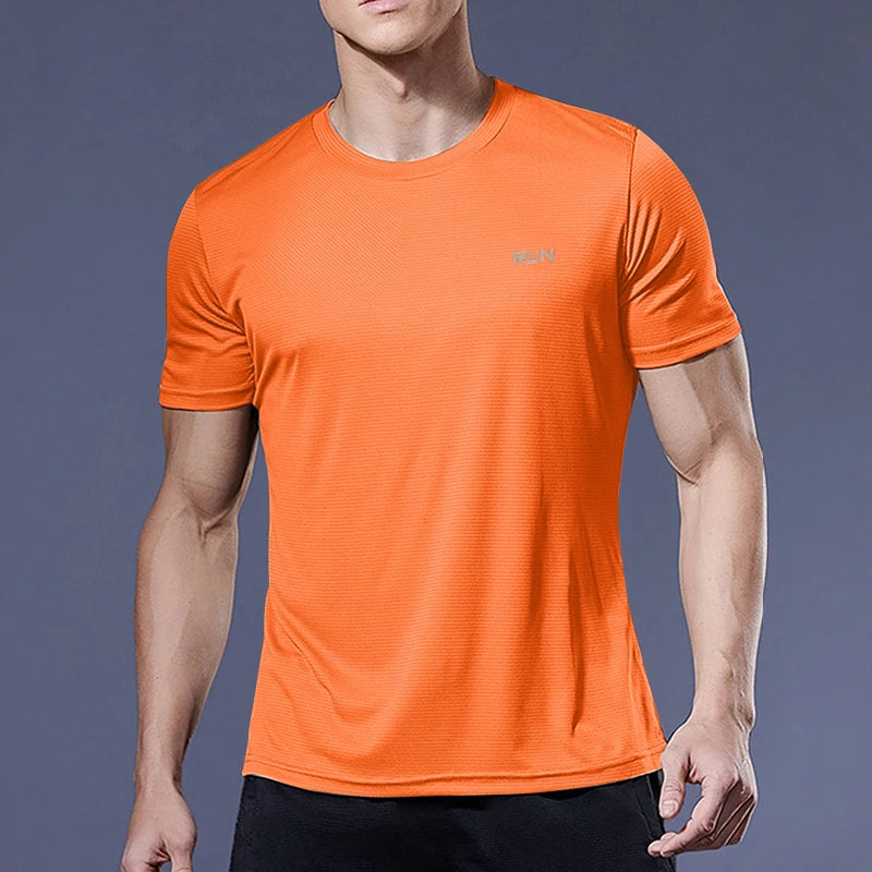 Camiseta Esportiva Masculina (corrida, futebol, compressão, secagem rápida, academia)