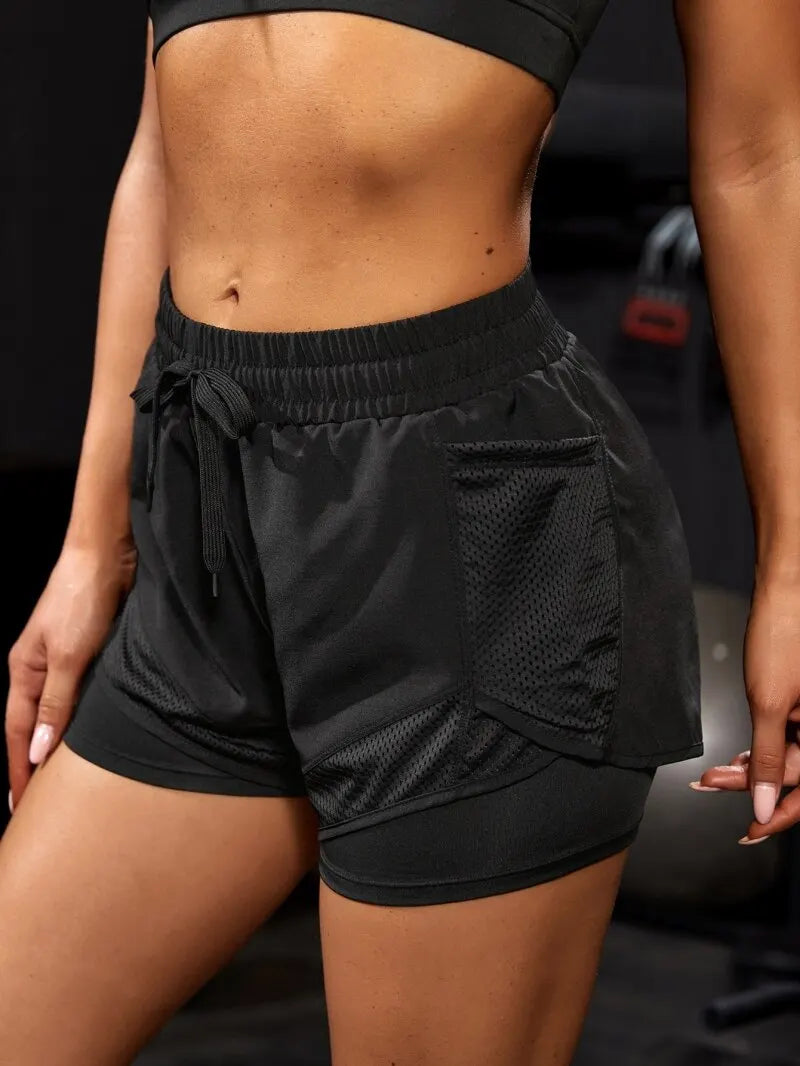 🌟 Shorts Esportivos Elásticos Femininos Com Bolsos — Liberdade em Forma de Movimento.