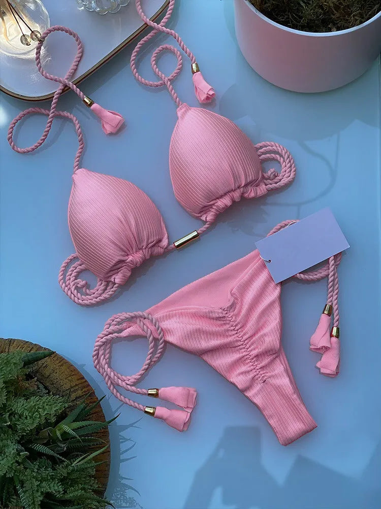 🌊 Conjunto de Biquíni com Faixa Ajustável 2025 - Moda Praia Feminina de Verão | Sexy. Essencial. Libertador.