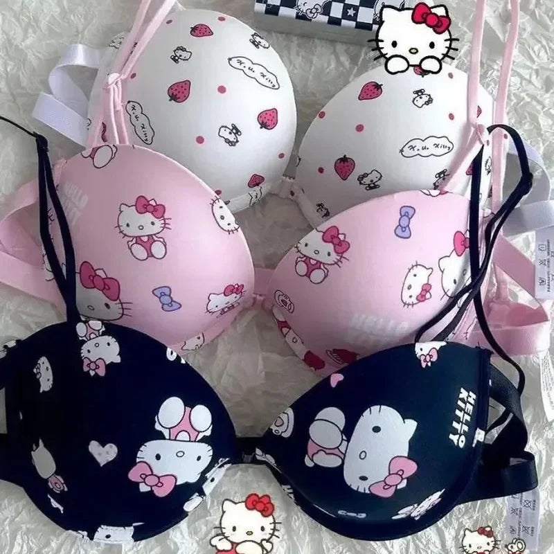 🌸 Conjunto de Sutiã Sanrio Hello Kitty – Sweet Underwear (fofo, sensual, push-up, presente para meninas) 🌸