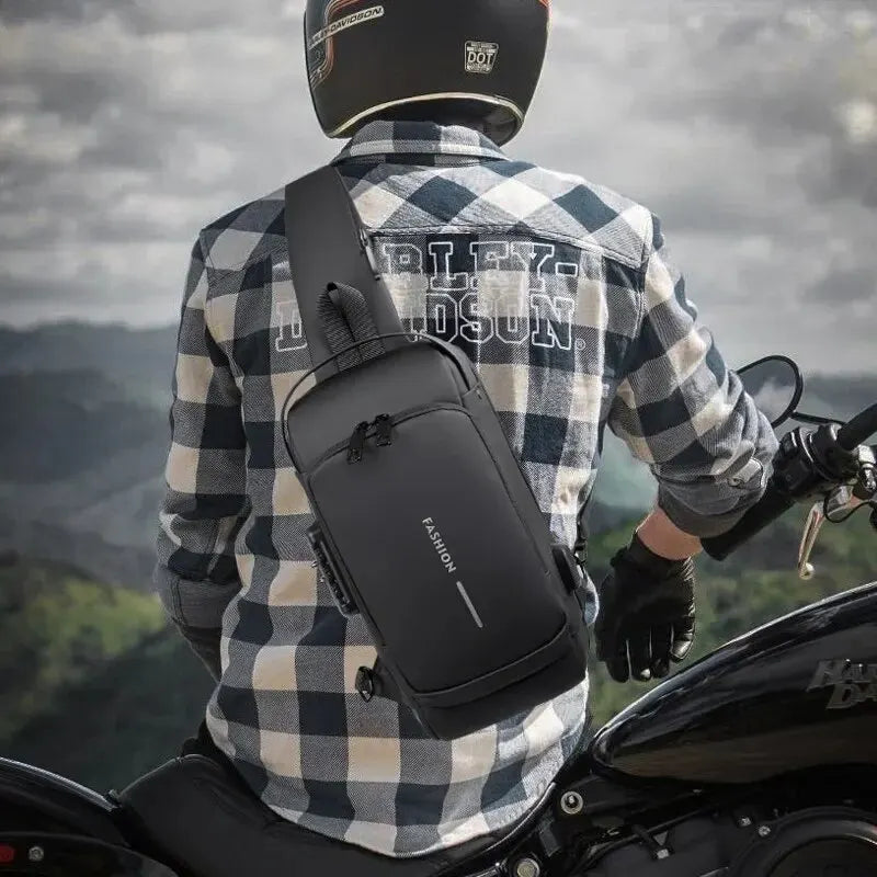 Descubra a Nova Era do Estilo e Segurança Masculina — Bolsa Transversal de Couro PU Antifurto, Clássica e Multifuncional