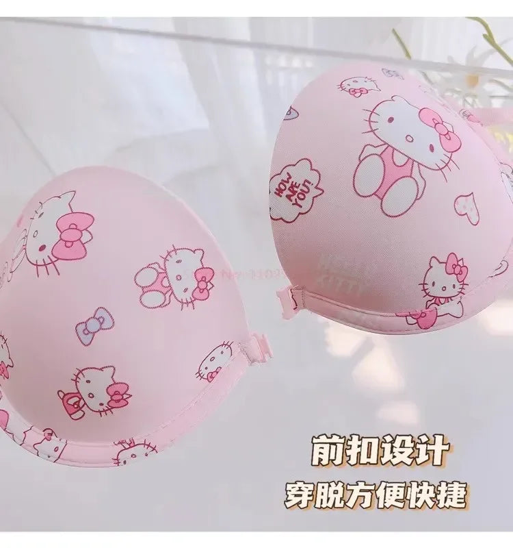 🌸 Conjunto de Sutiã Sanrio Hello Kitty – Sweet Underwear (fofo, sensual, push-up, presente para meninas) 🌸