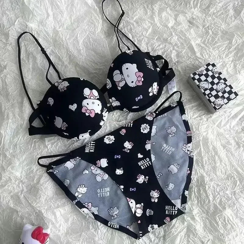 🌸 Conjunto de Sutiã Sanrio Hello Kitty – Sweet Underwear (fofo, sensual, push-up, presente para meninas) 🌸