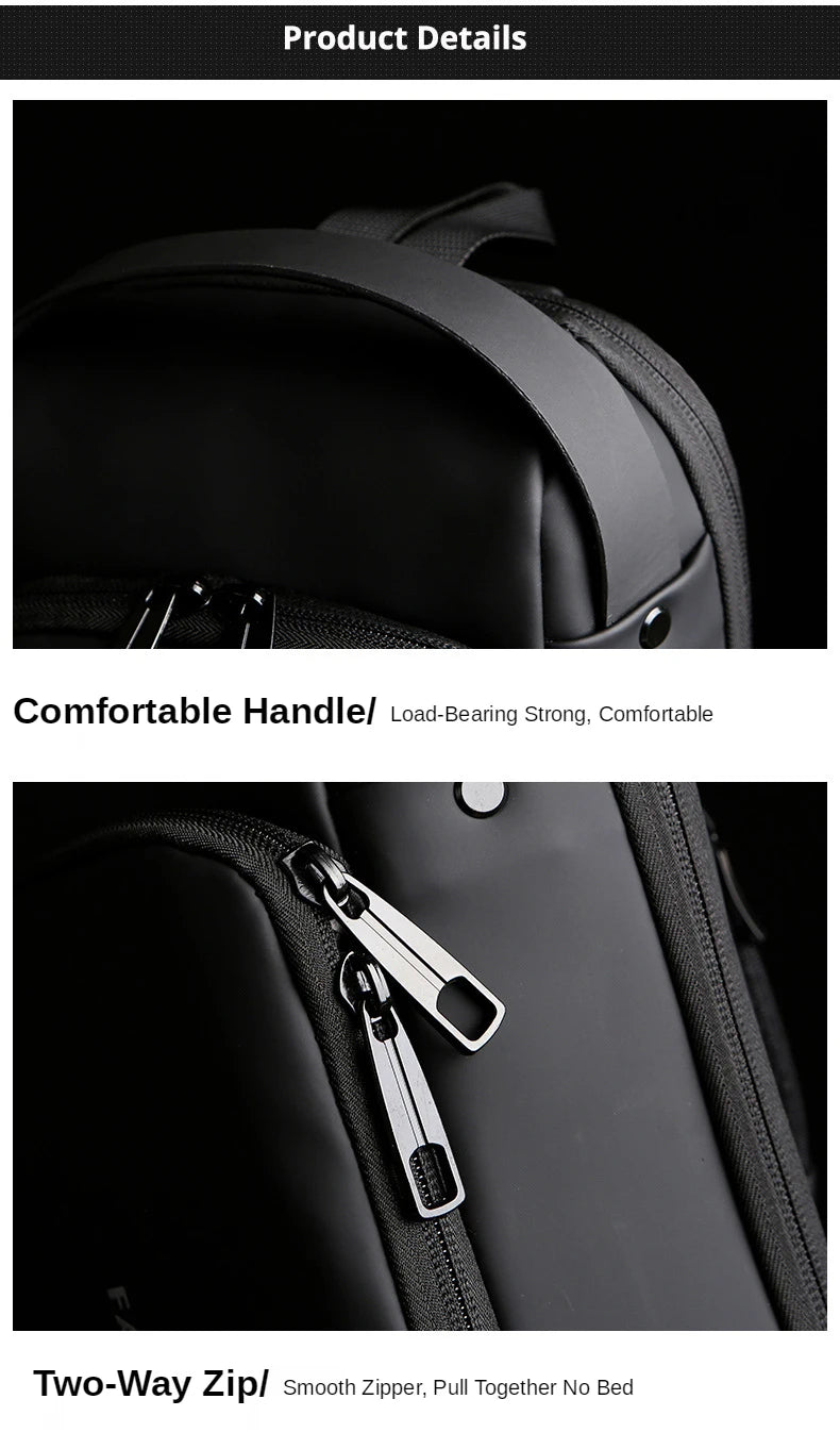 Descubra a Nova Era do Estilo e Segurança Masculina — Bolsa Transversal de Couro PU Antifurto, Clássica e Multifuncional