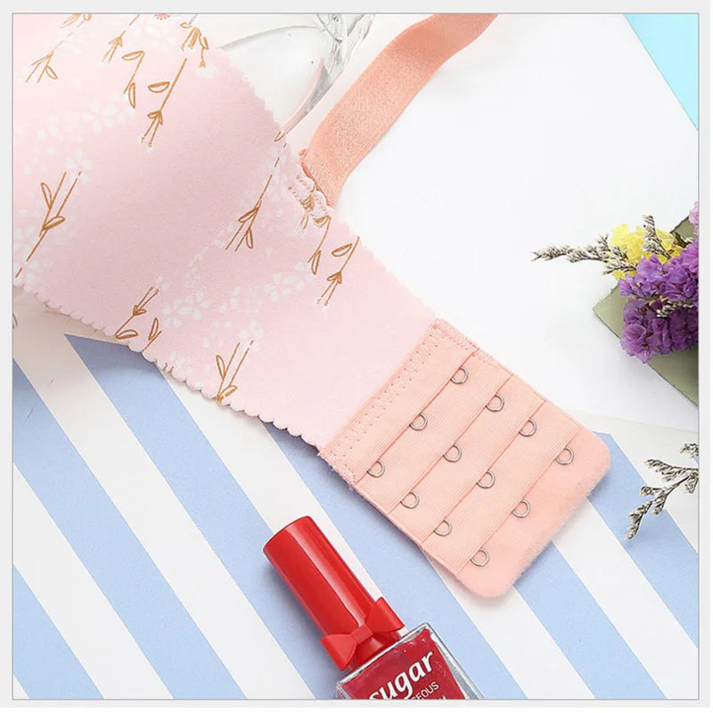 Sutiã Feminino Sem Costura com Estampa Floral - 🌸 Beleza que Abraça, Conforto que Liberta