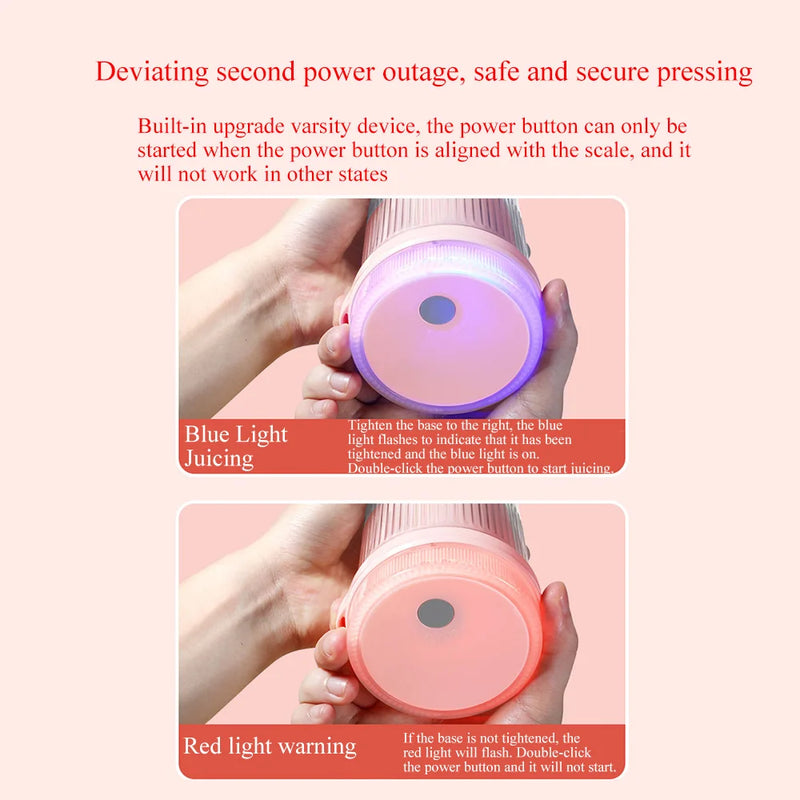 🍓 Mini Liquidificador Elétrico Portátil Recarregável com USB – Transforme sua rotina com um ritual de saúde e leveza.