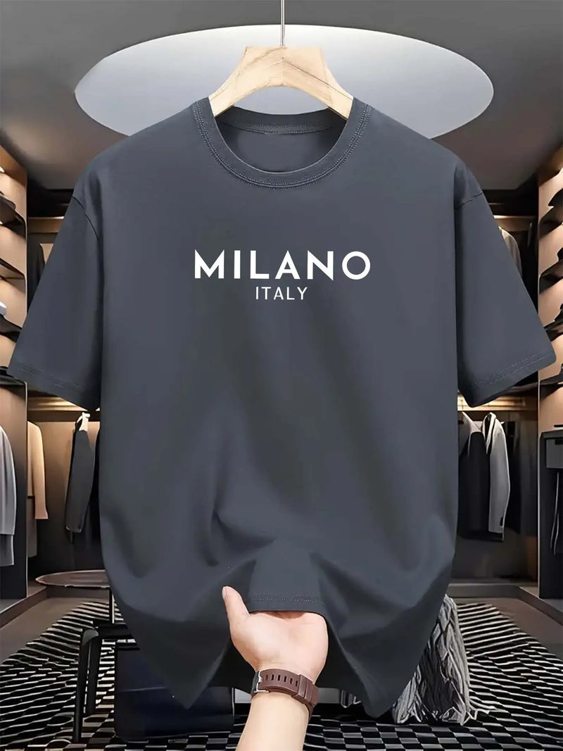 🌞 CAMISETA MASCULINA MILANO ITÁLIA — ESTILO QUE RESPIRA ALMA