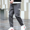 Calça Cargo Masculina com Vários Bolsos, Estilo Urbano, Ajuste Solto e Cordão