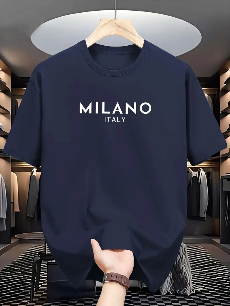 🌞 CAMISETA MASCULINA MILANO ITÁLIA — ESTILO QUE RESPIRA ALMA