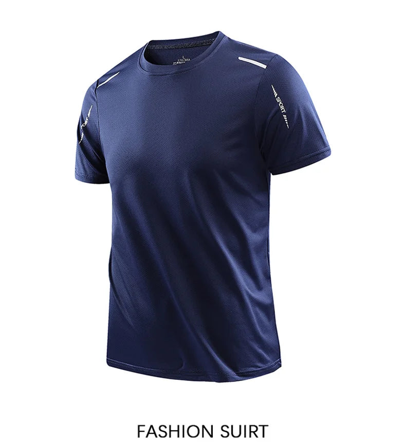 CHRLCK – Camiseta masculina esportiva de secagem rápida, respirável, com elasticidade macia para caminhada, pesca e esportes ao ar livre