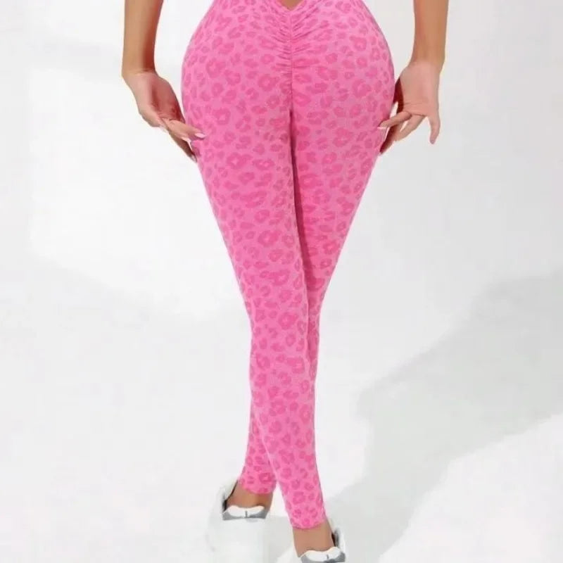 🐆 Legging Oncinha SoulFit™ – Cintura em V e sem costura