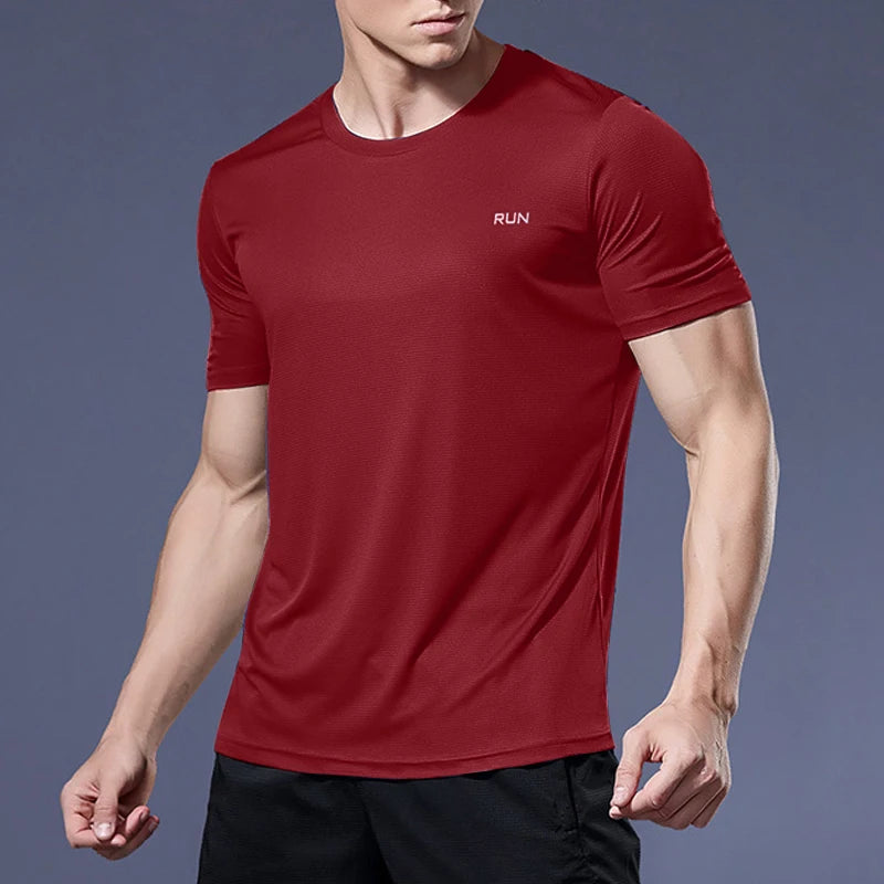 Camiseta Esportiva Masculina (corrida, futebol, compressão, secagem rápida, academia)