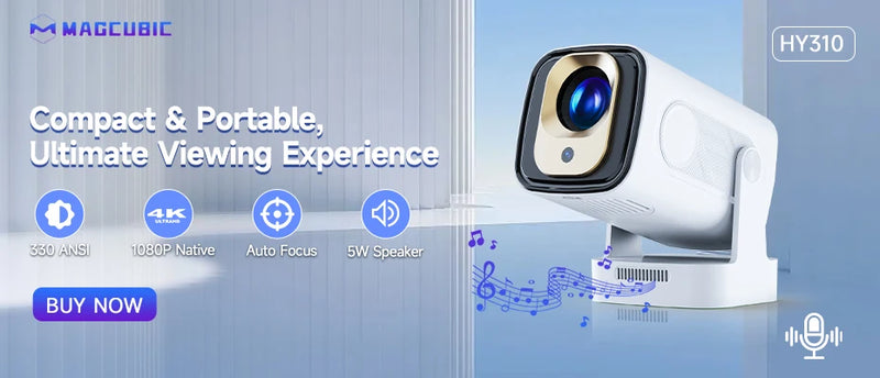 Projetor Magcubic HY300 Pro 4K Android 11 Dual Wifi6 260ANSI Allwinner H713 BT5.0 1080P 1280*720P Home Cinema Projetor para ambientes externos