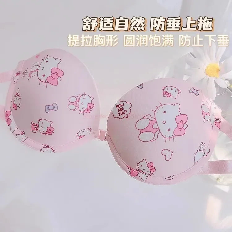 🌸 Conjunto de Sutiã Sanrio Hello Kitty – Sweet Underwear (fofo, sensual, push-up, presente para meninas) 🌸
