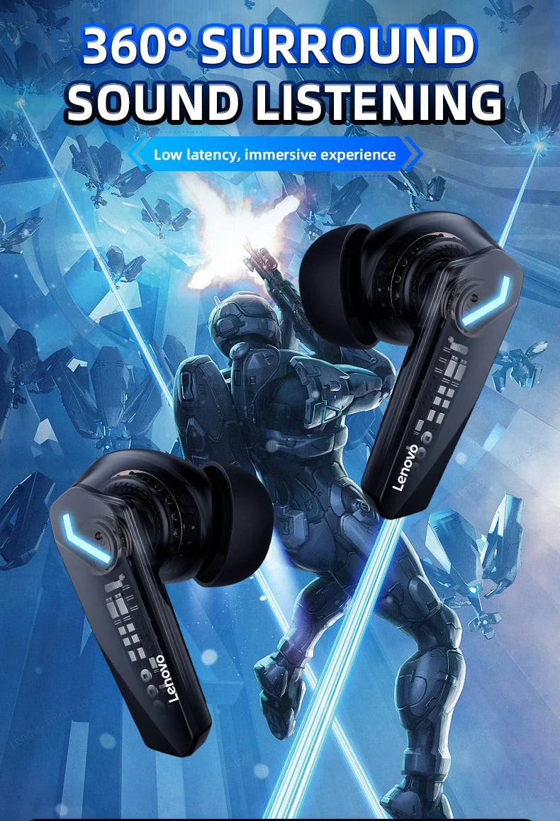 Lenovo GM2 Pro Gaming Earphones Bluetooth 5.3 Sport Headset Dual Mode HD Call Noise Reduction Earbuds with Mic For iPhone 2025